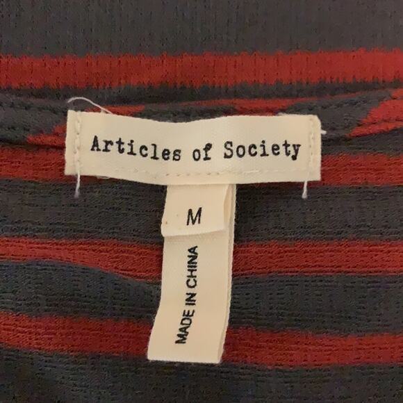 Articles of Society Striped Square Neck Tank Top NWT Size Medium - Picture 7 of 9